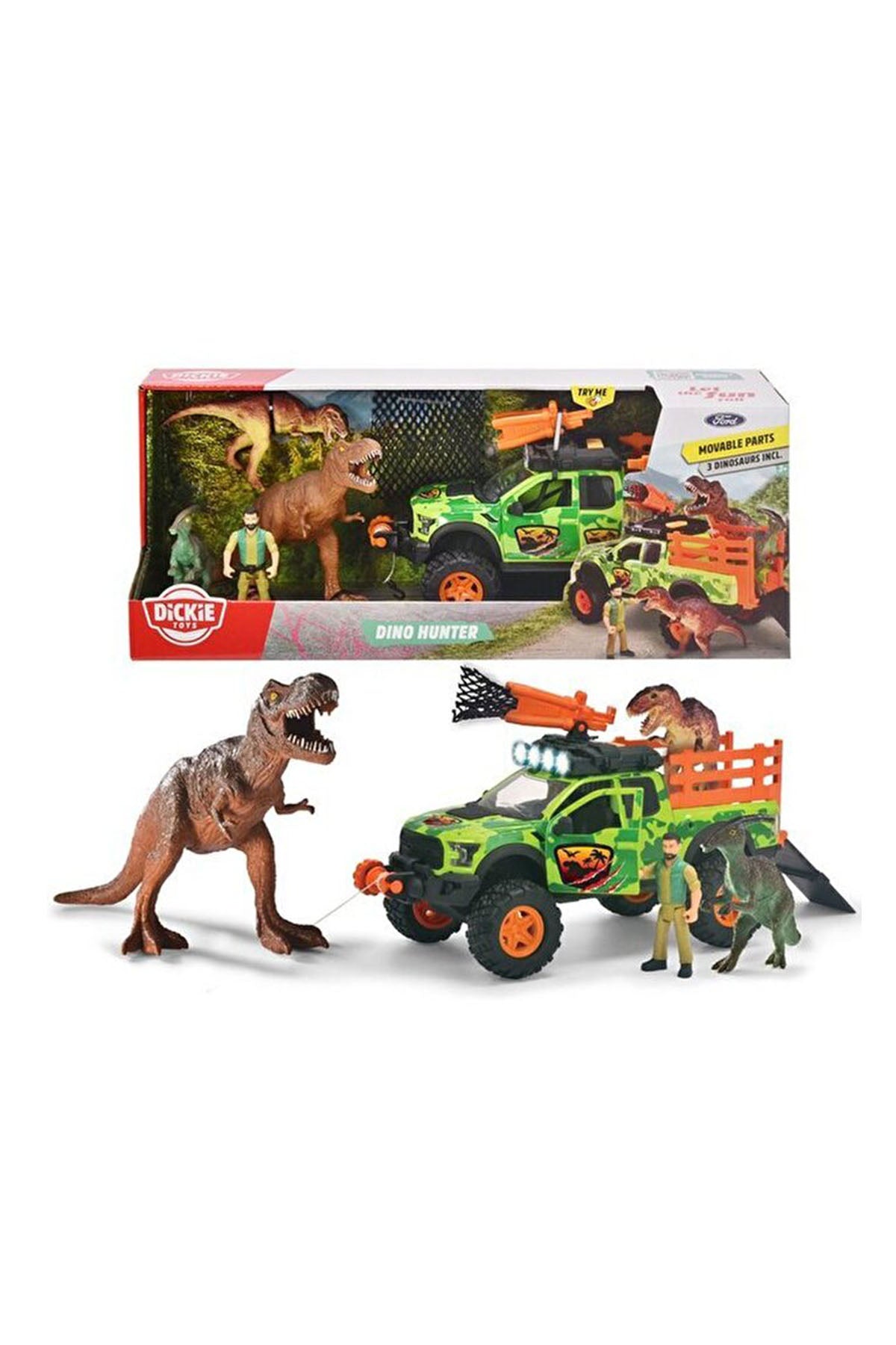 Dickie Sesli Işıklı Dino Hunter 25 Cm