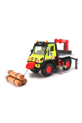 Dickie Unimog U530 Işıklı Sesli Kütük Taşıyıcı Vinç Kamyonu 50 cm