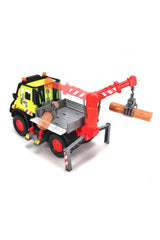Dickie Unimog U530 Işıklı Sesli Kütük Taşıyıcı Vinç Kamyonu 50 cm