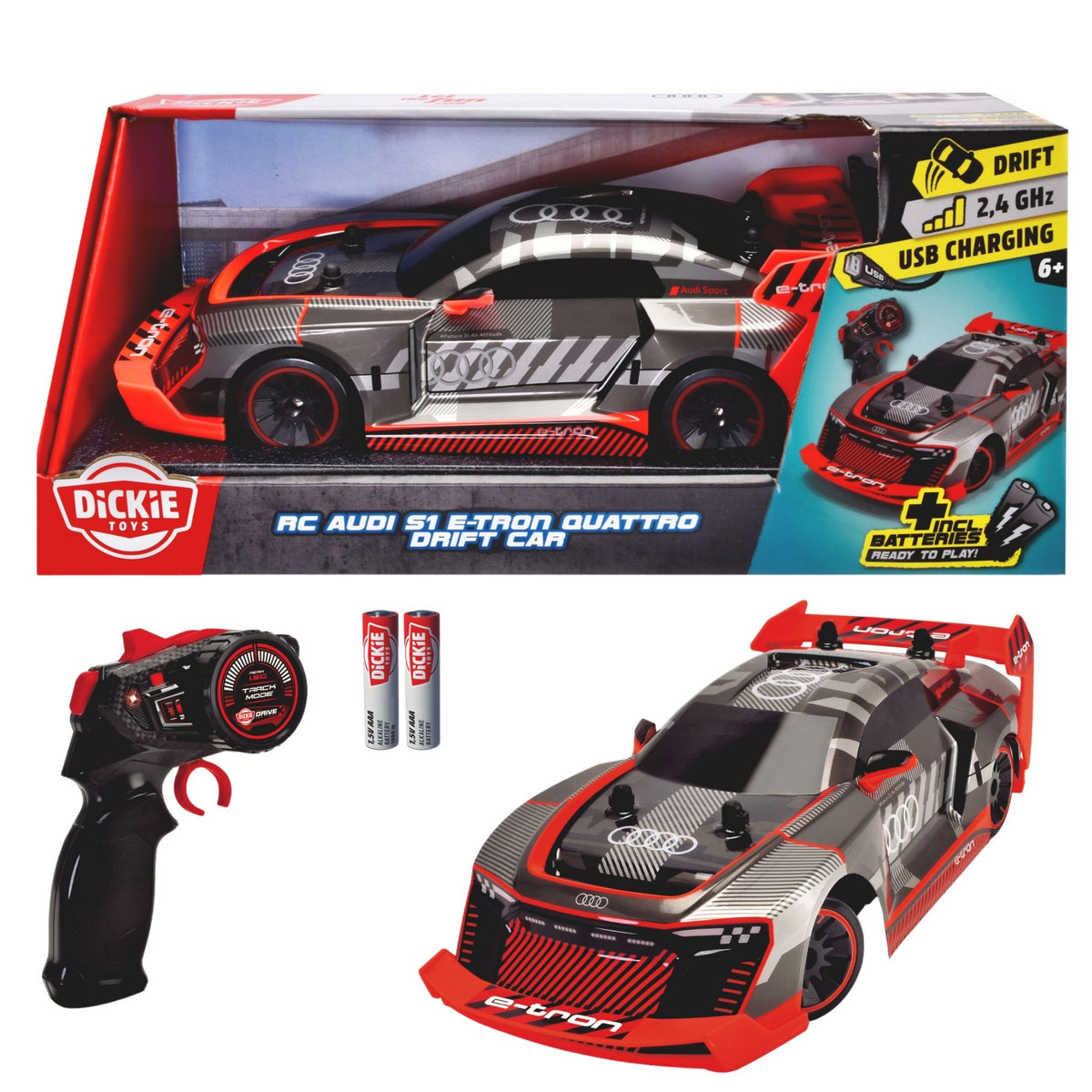 Dickie Uzaktan Kumandalı Audi S1 E-Tron Quattro Drift Araba