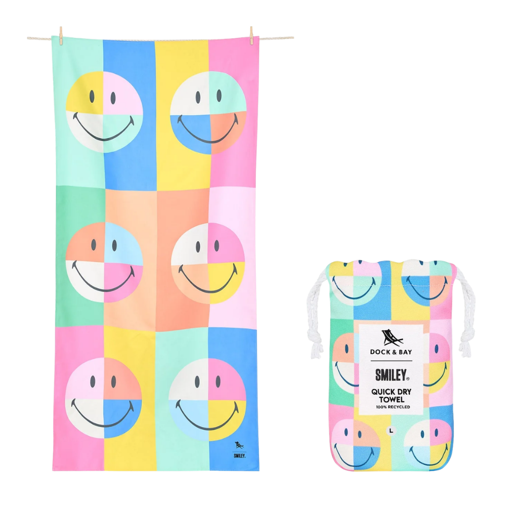 Dock And Bay Smiley Plaj Havlusu L Calm