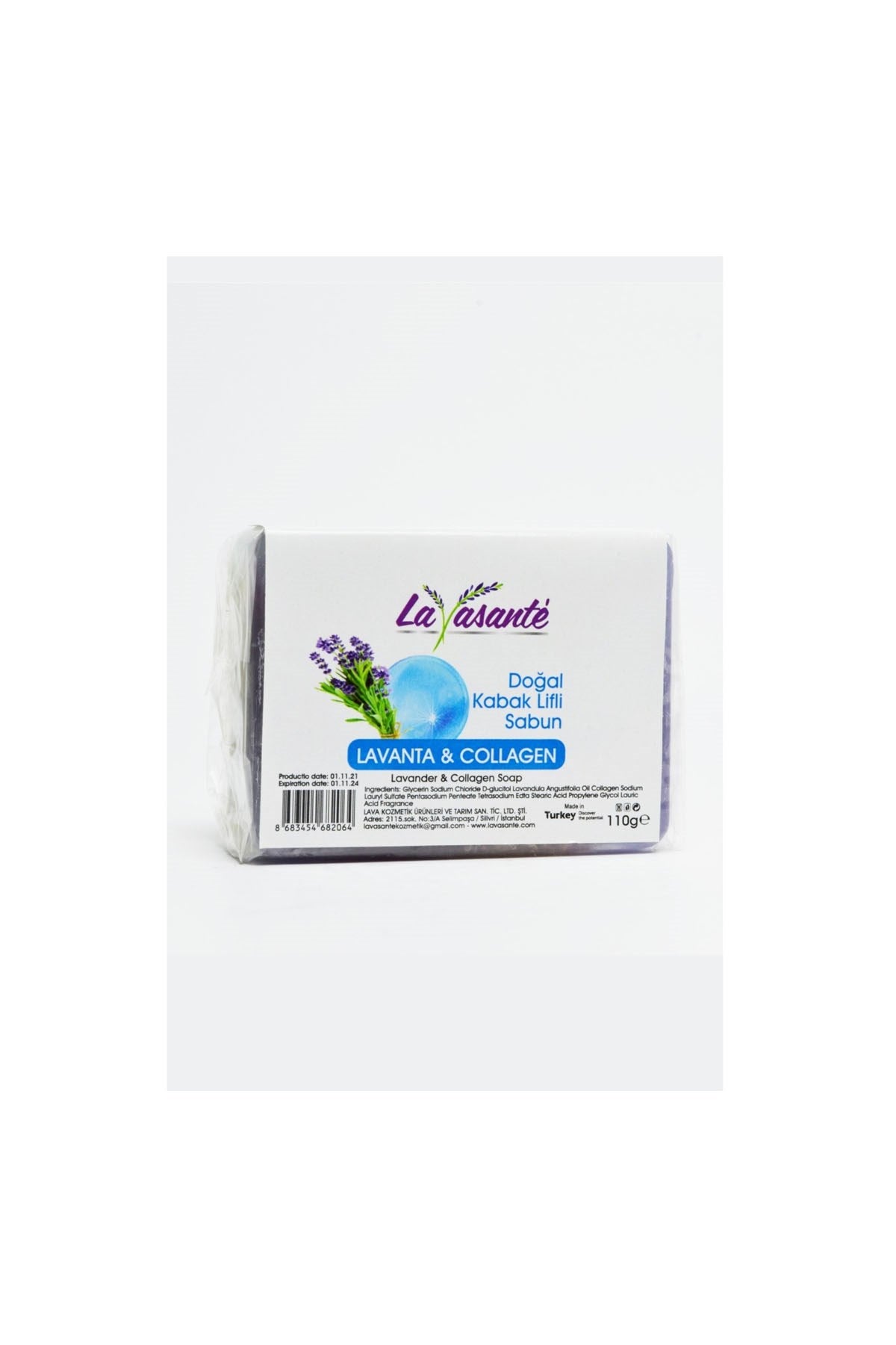 Doğal Kabak Lifli Sabun (110 gr) Lavanta & Collagen