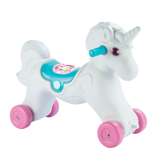 Dolu Unicorn Sallanan Tekerlekli At