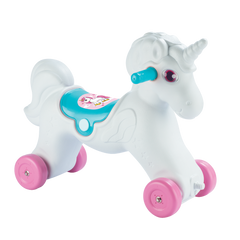 Dolu Unicorn Sallanan Tekerlekli At