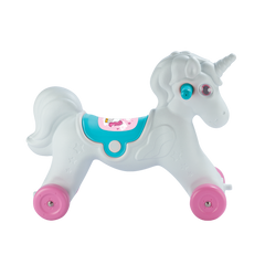 Dolu Unicorn Sallanan Tekerlekli At