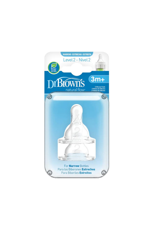 Dr. Brown's 2. Aşama Dar Ağız Biberon Emziği (2 Adet)