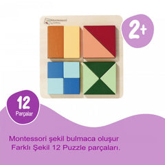 Eichhorn Montessori Ahşap Şekil Bulmaca Puzzle