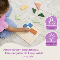 Eichhorn Montessori Ahşap Şekil Bulmaca Puzzle