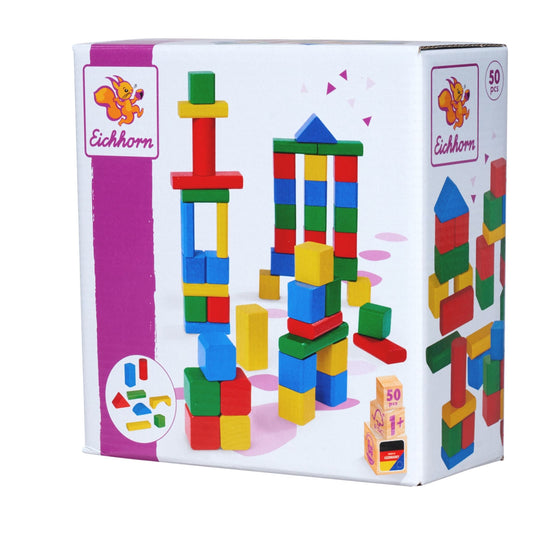 Eichhorn Renkli Ahşap Bloklar 50 Parça