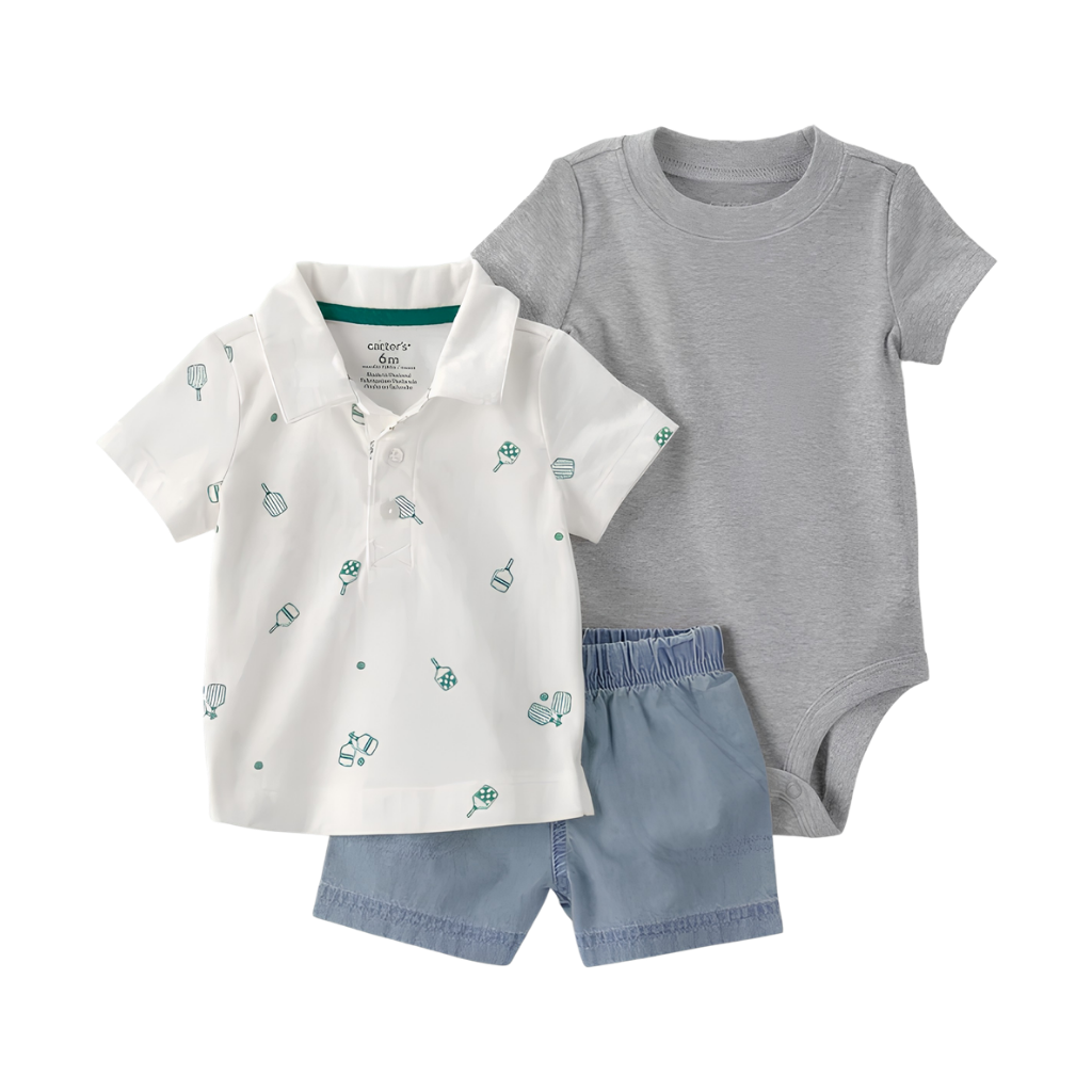 Carter’s Erkek Bebek Body Şort Set
