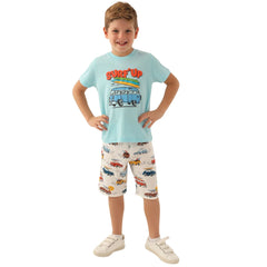 Roly Poly Erkek Çocuk Bermuda Takım Açık Mavi