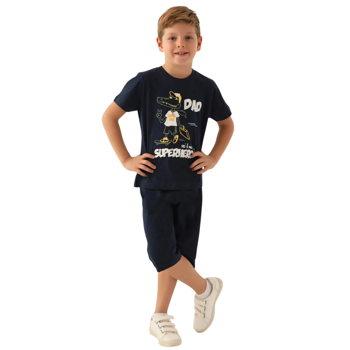 Roly Poly Erkek Çocuk Kapri Takım Lacivert