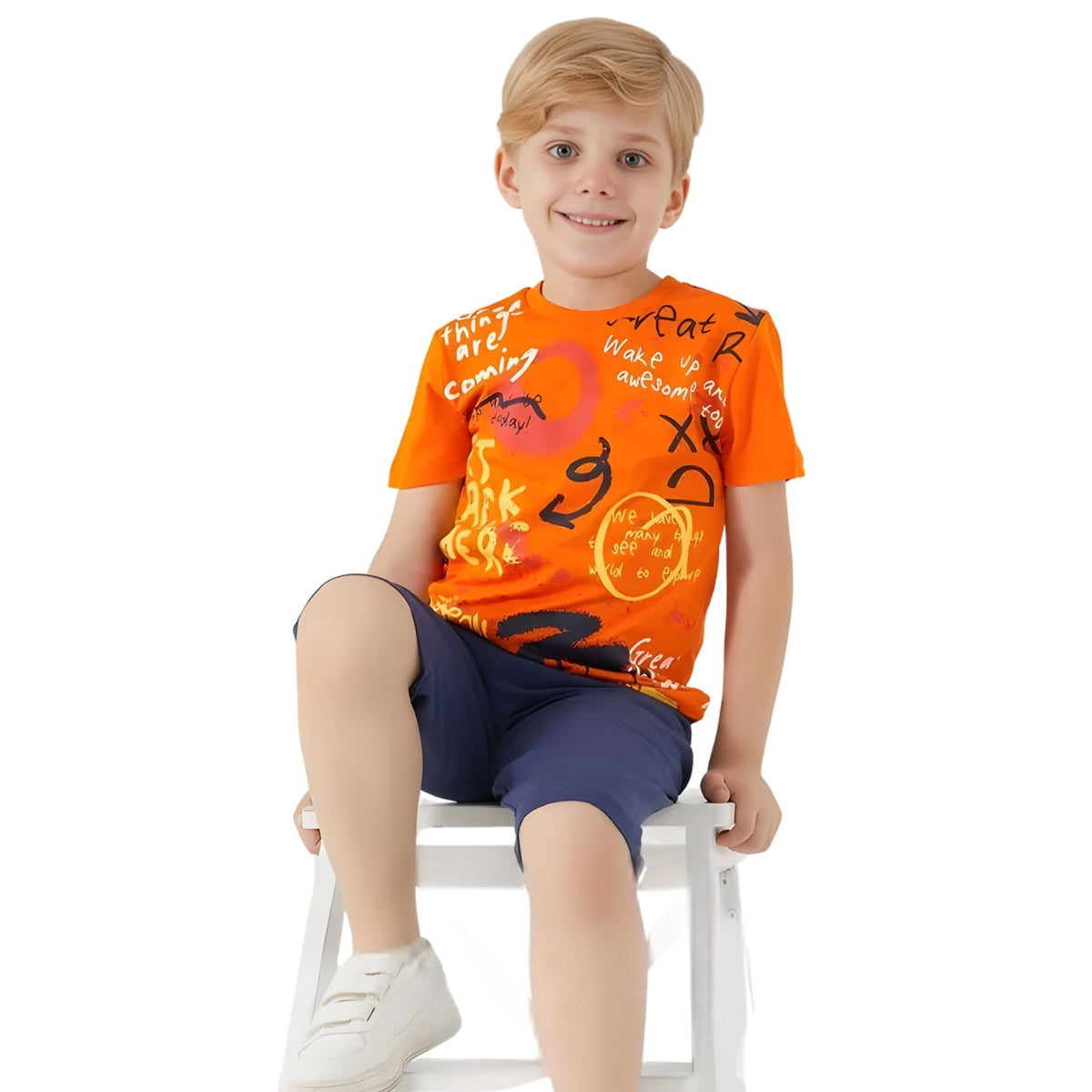 Roly Poly Erkek Çocuk Süprem Kapri Takım Turuncu