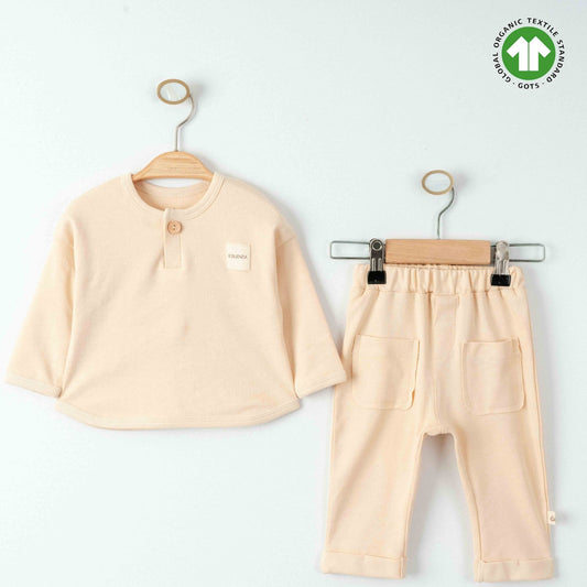 Eslenza Organik Erkek 2'li Takım Bej
