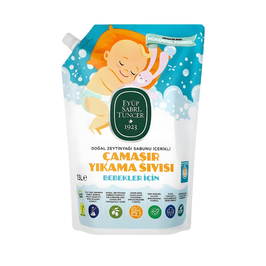 Eyüp Sabri Tuncer Doğal Zeytinyağı İçerikli Bebek Çamaşır Yıkama Sıvısı 1,5l