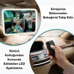 Ezimoov Ledli ve Kumandalı Bebek Dikiz Aynası Pro