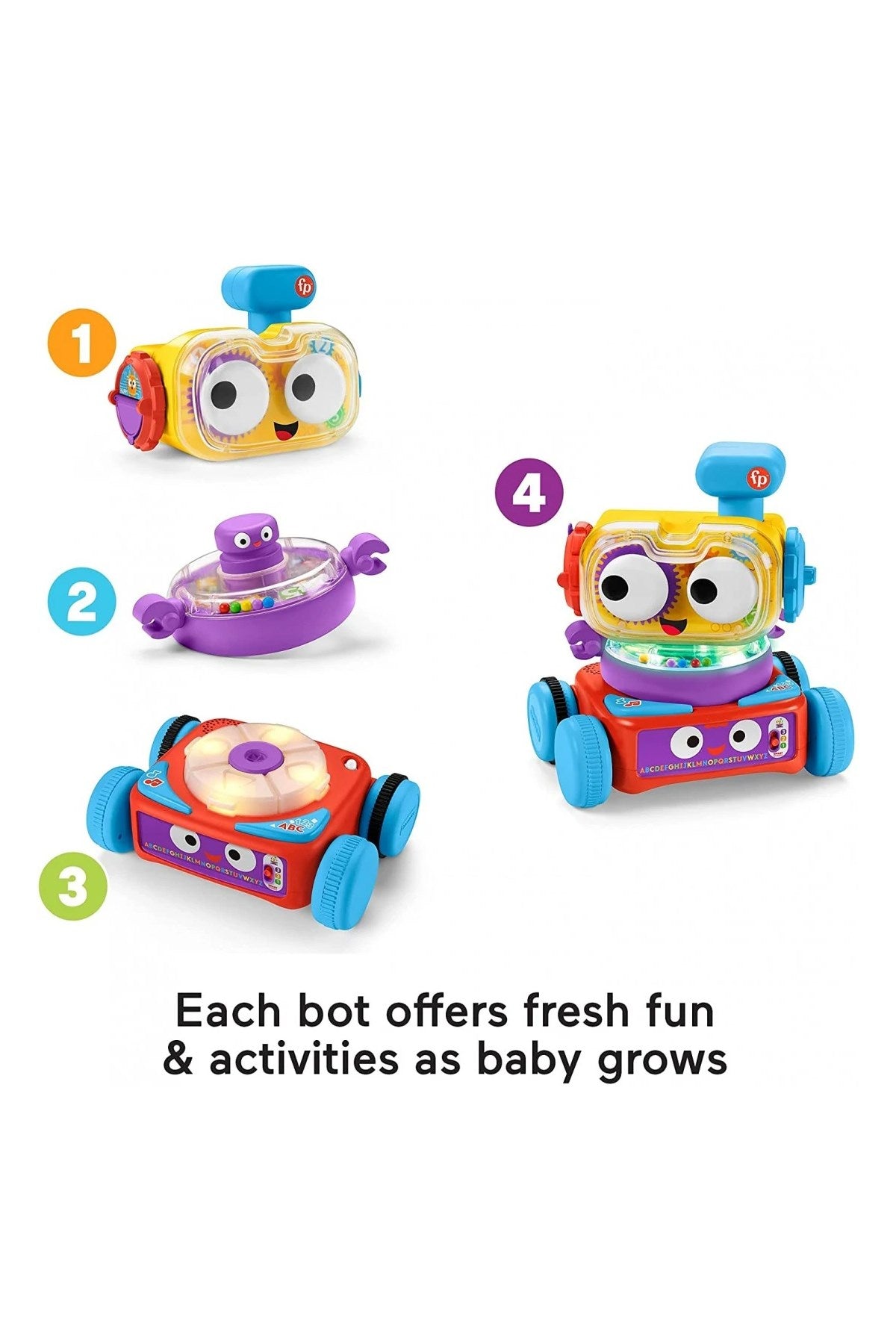 Fisher Price 4ü 1 Arada Eğlenceli Robot (Türkçe-İngilizce) HCK43