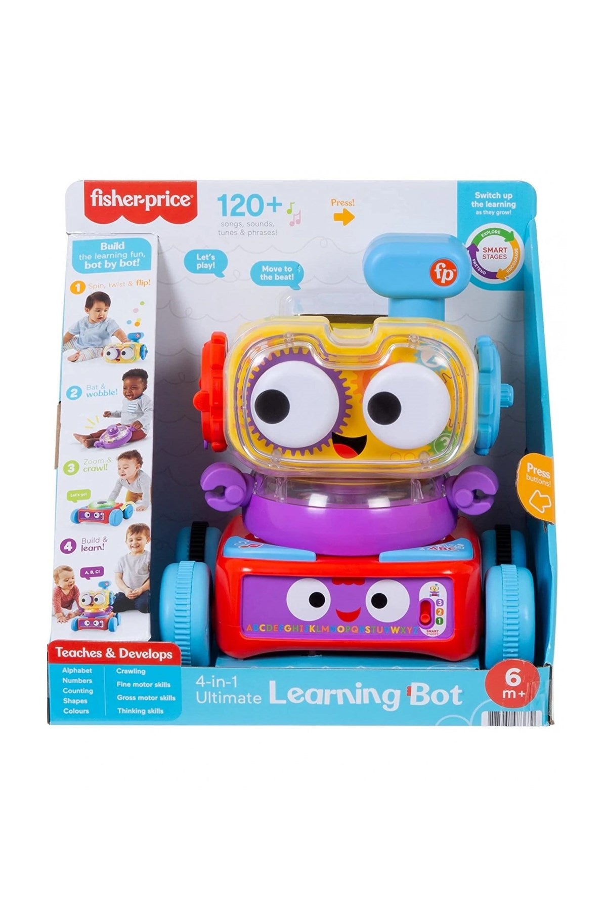 Fisher Price 4ü 1 Arada Eğlenceli Robot (Türkçe-İngilizce) HCK43