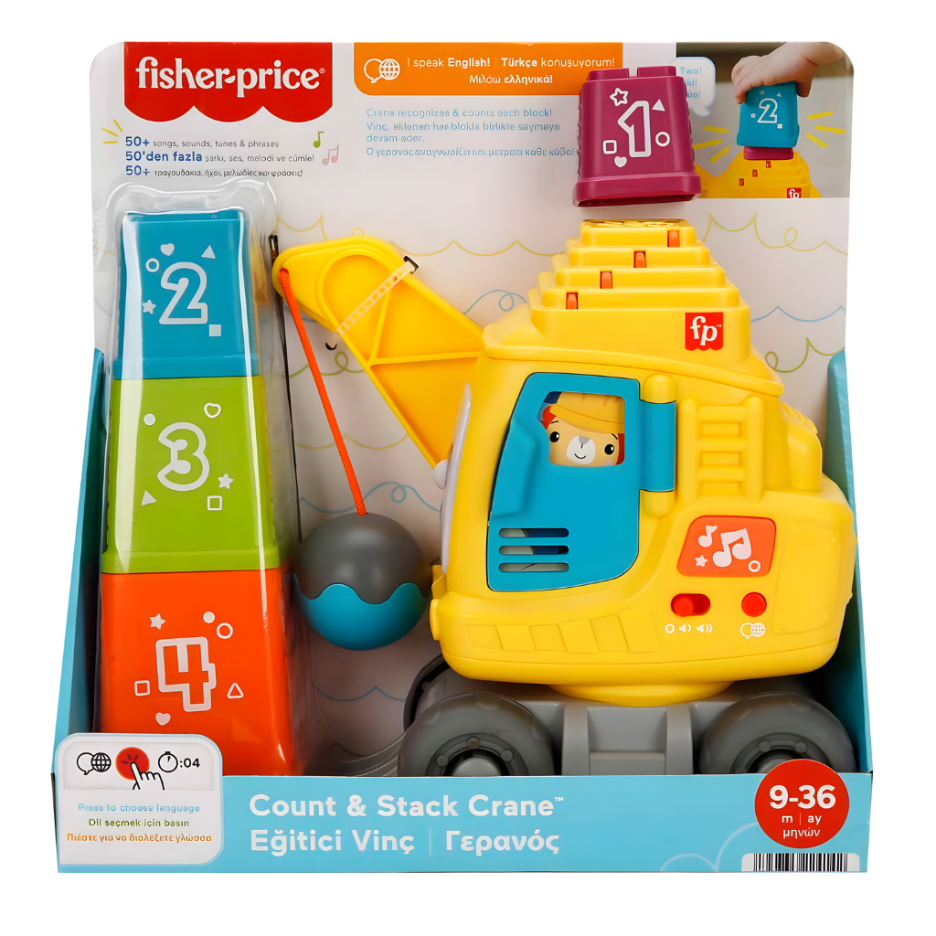 Fisher Price Sesli ve Işıklı Eğitici Vinç Hwy62
