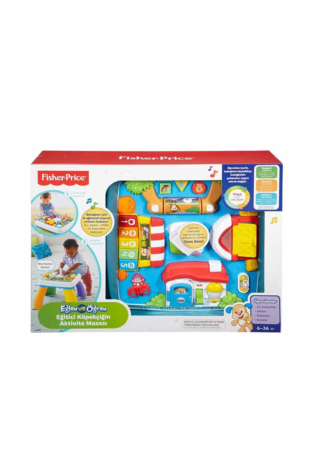 Fisher Price LnL Yaşa Göre Gelişim - Eğitici Köpekçiğin Aktivite Masası (Türkçe ve İngilizce)