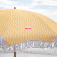 Flamingueo Caramel Plaj ve Bahçe Şemsiyesi Sarı