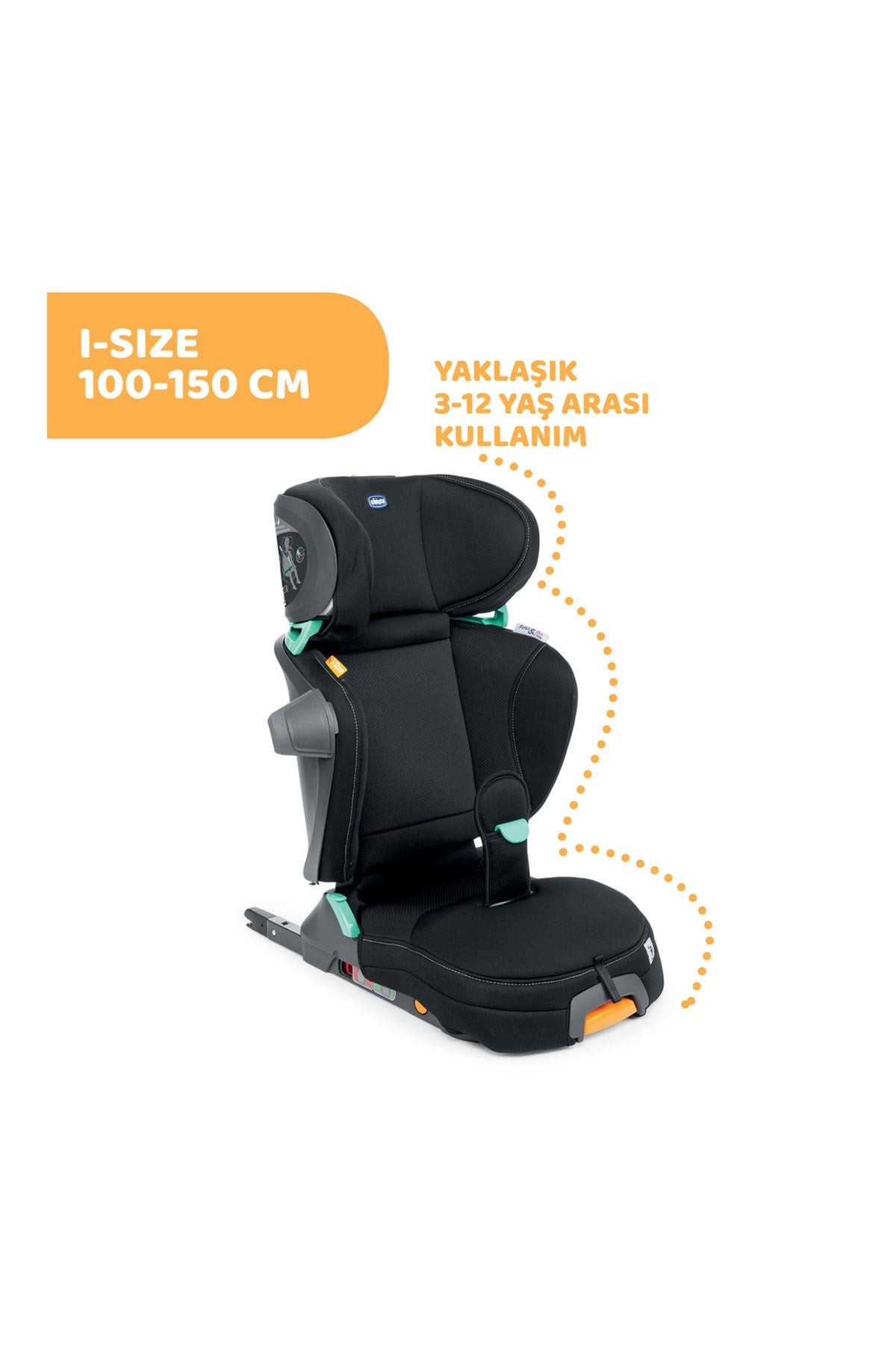 Fold&Go I-Size Air BCar Seat Oto Koltuğu - Black Air