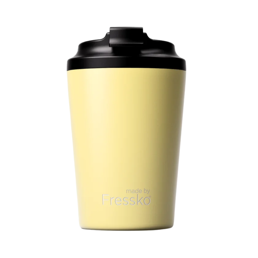 Made by Fressko İçi Seramik Çelik Termos Mug 340ml Camino Limoncello (Açık Sarı)