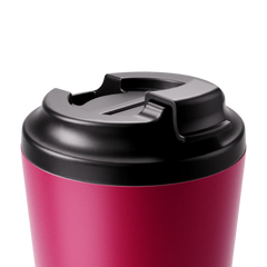 Made by Fressko İçi Seramik Çelik Termos Mug 340ml Camino Rouge (Canlı Kırmızı)
