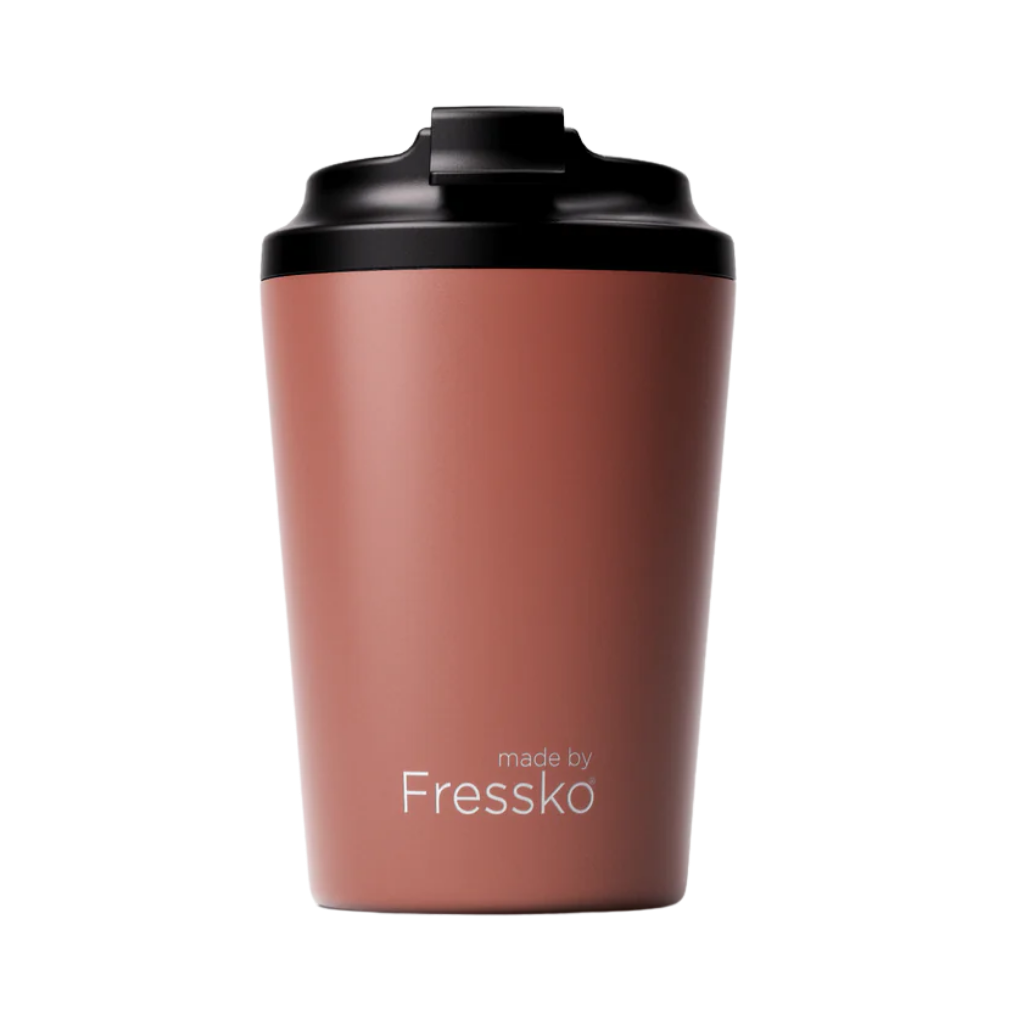 Made by Fressko İçi Seramik Çelik Termos Mug 340ml Camino Tuscan (Toprak Rengi)