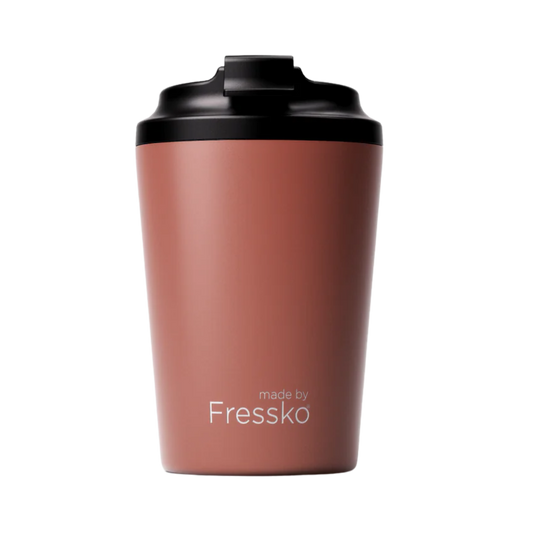 Made by Fressko İçi Seramik Çelik Termos Mug 340ml Camino Tuscan (Toprak Rengi)