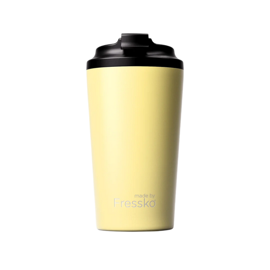 Made by Fressko Paslanmaz Çelik Çift Duvarlı Termos Mug 475ml Grande Limoncello (Açık Sarı)