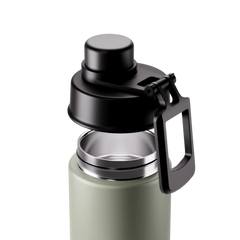 Made by Fressko Sızdırmaz Yudum Kapaklı Çelik Termos Matara 660ml Move Sage (Adaçayı Yeşili)