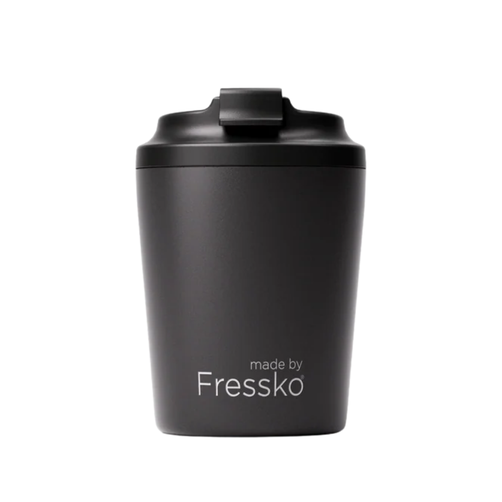 Made by Fressko İçi Seramik Çelik Termos Mug 118ml Piccolo Coal (Kömür Siyahı)