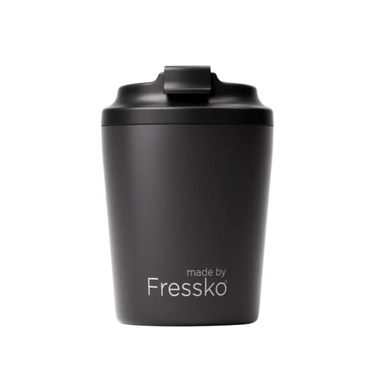 Made by Fressko İçi Seramik Çelik Termos Mug 118ml Piccolo Coal (Kömür Siyahı)