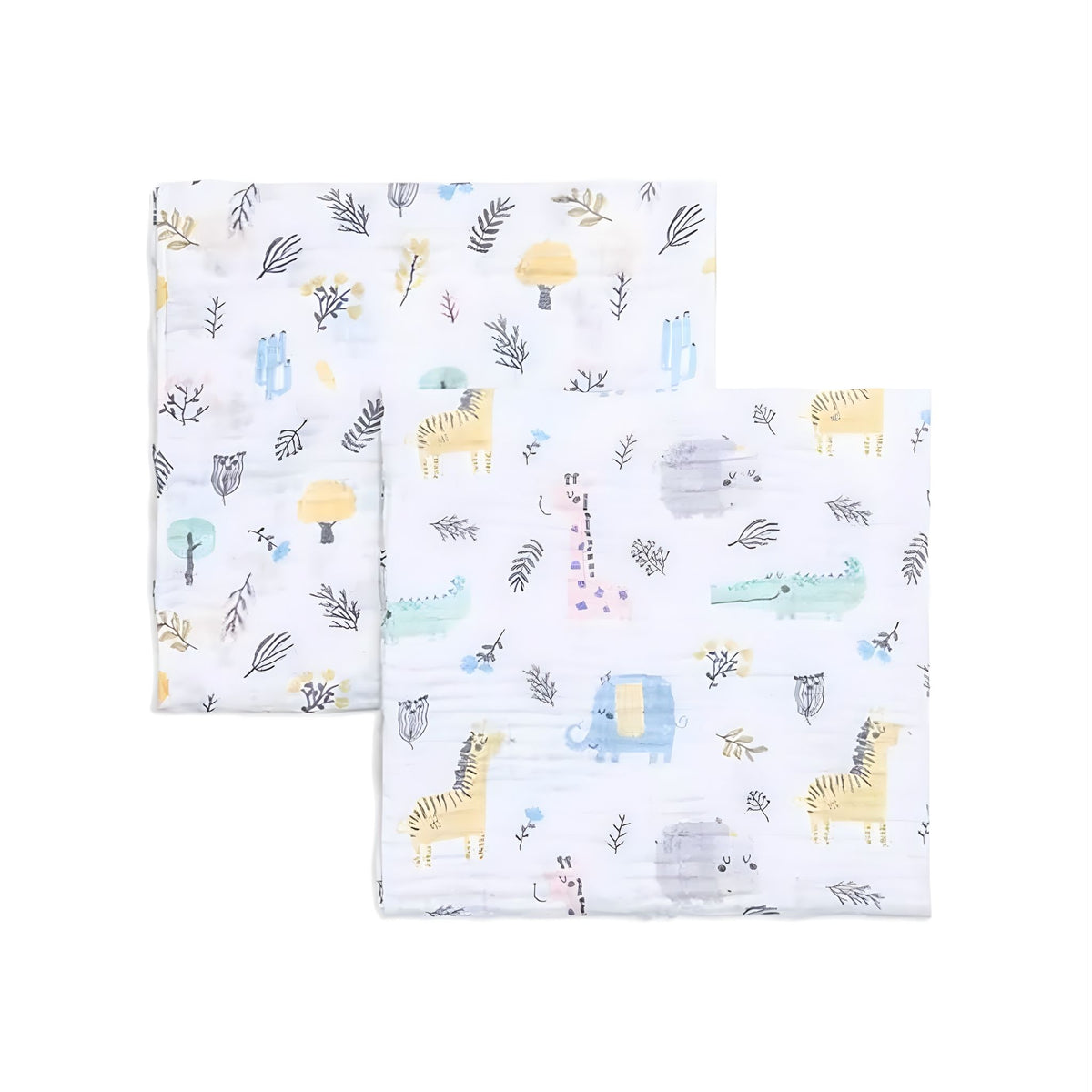 Funna Baby Müslin 2'li Battaniye Safari 90x90cm - Welcome Baby