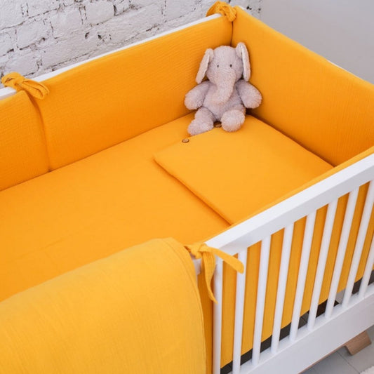 Funna Baby Müslin Düz Çarşaf Marigold Hardal 70x140cm