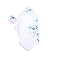 Funna Baby Müslin Havlu Seti Atlantico 75x75/30x30cm