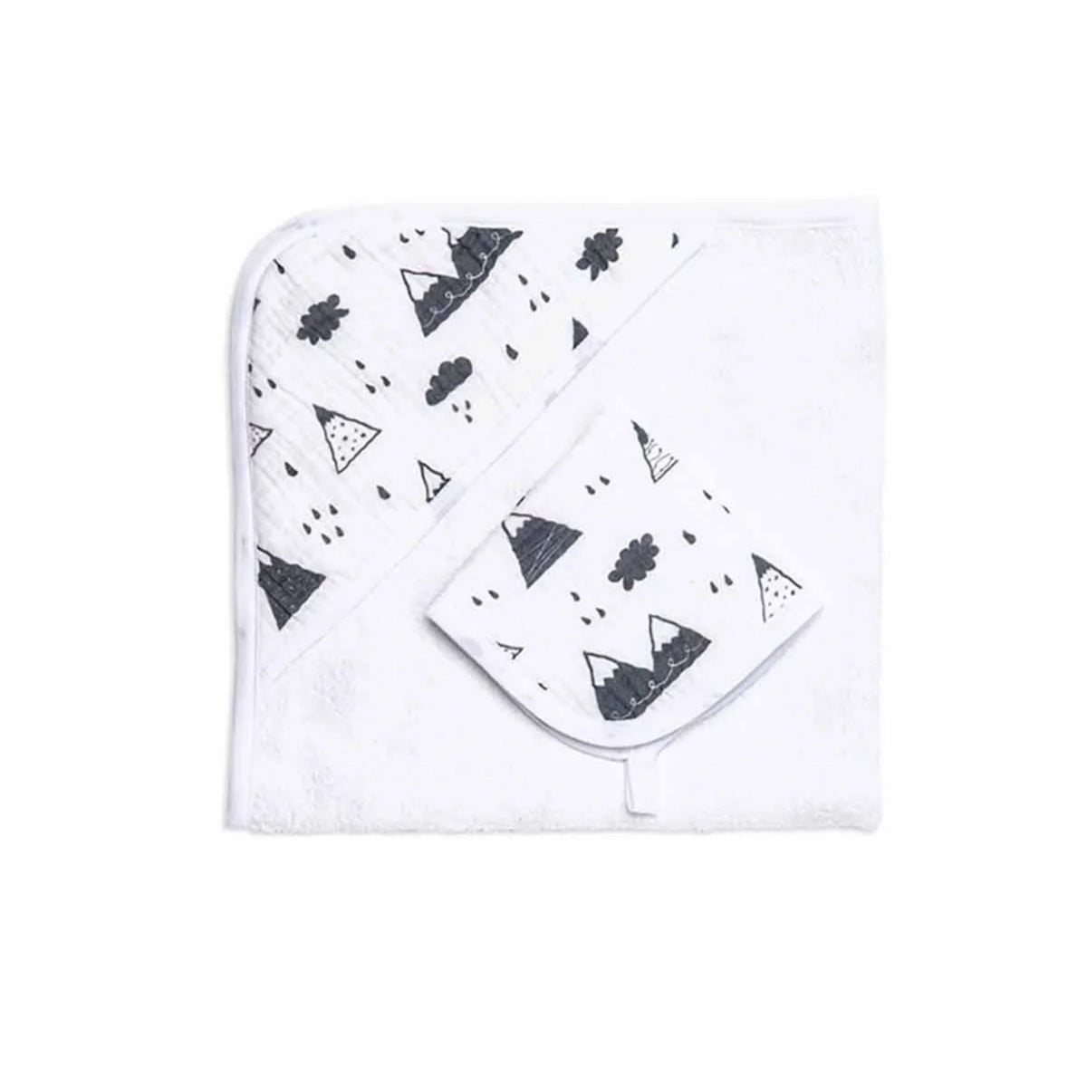 Funna Baby Müslin Havlu Seti Mountains 75x75/30x30cm