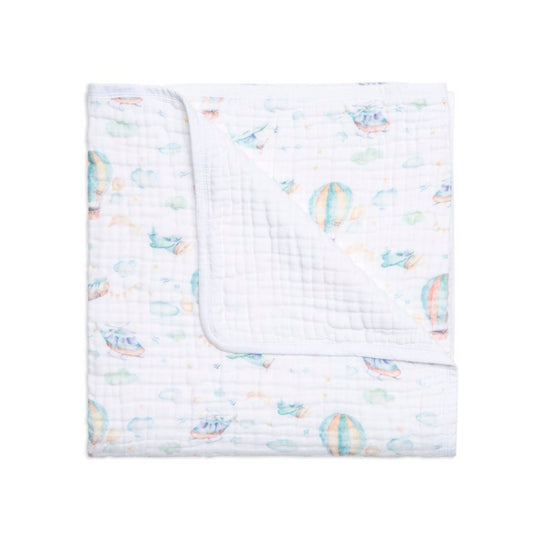 Funna Baby Müslin Tek Battaniye 4 Kat Sky 120x120cm