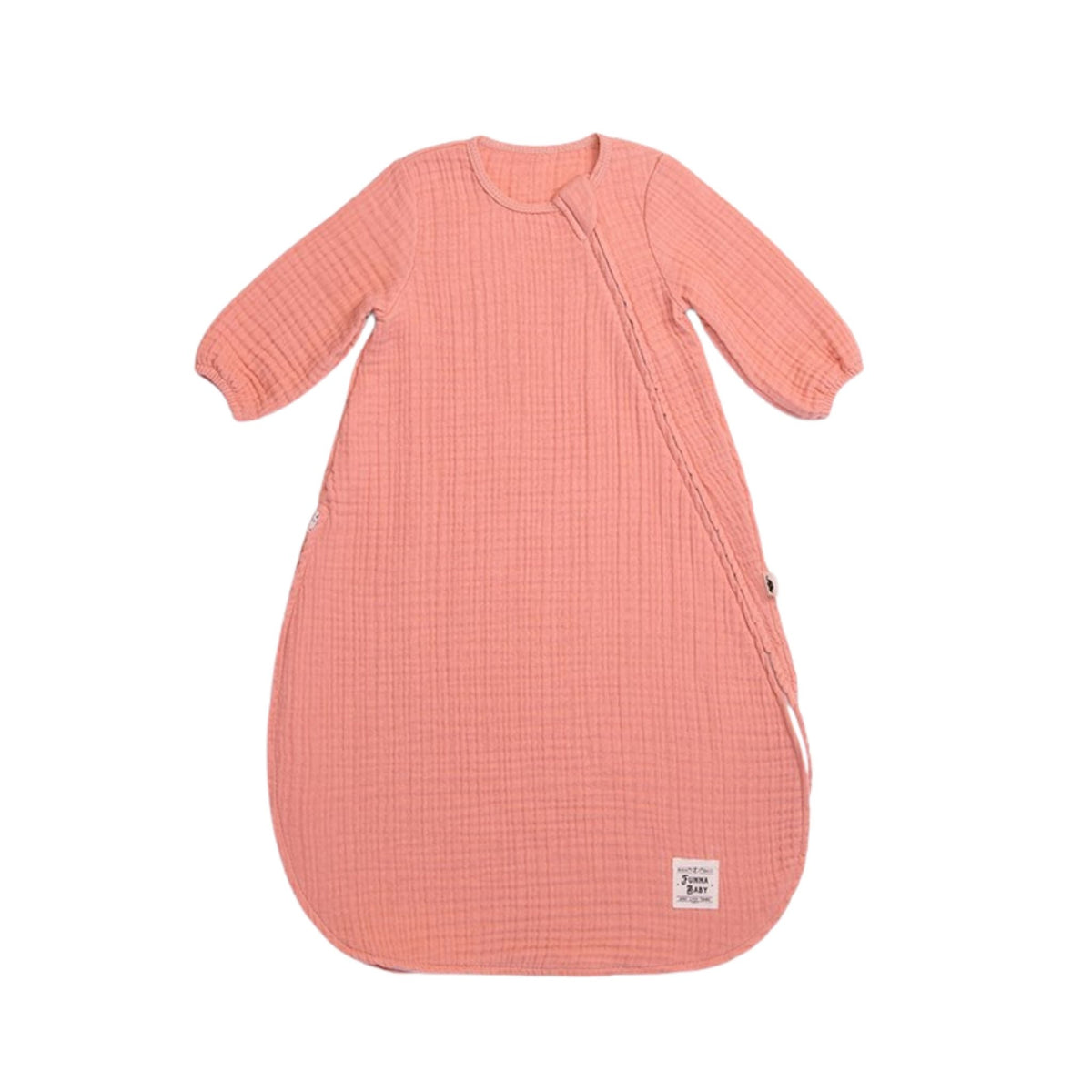 Funna Baby Müslin Uyku Tulumu Kollu Coral Yavruağzı 70cm
