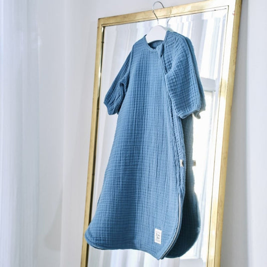 Funna Baby Müslin Uyku Tulumu Kollu Province Petrol 70cm