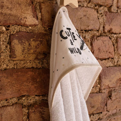 Funna Baby Üçgen Başlıklı Havlu Seti Cute & Wild Bej 75x75cm