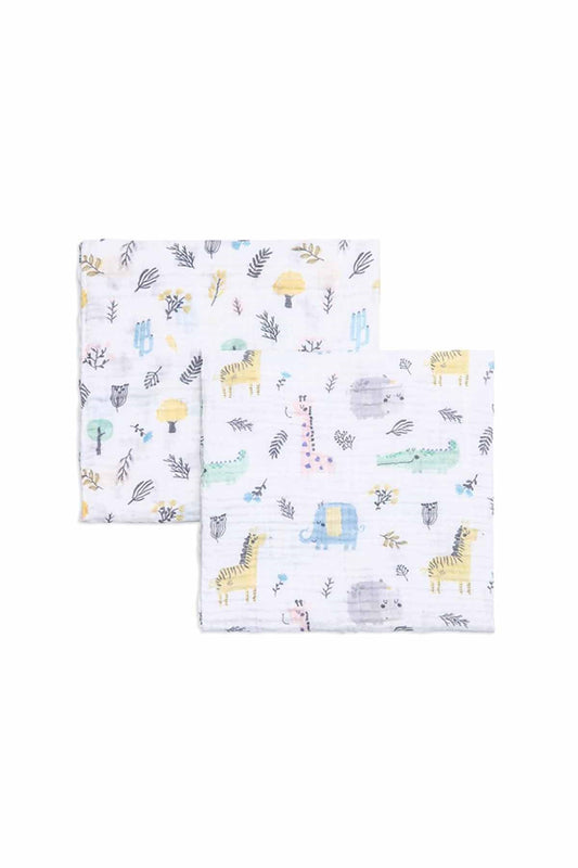 Funna Baby Müslin 2'li Battaniye Safari 90x90cm