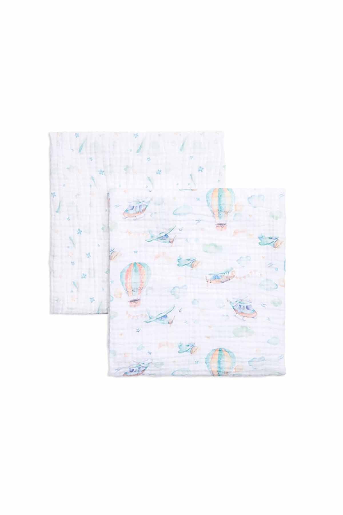 Funnababy Muslin 2 li Battaniye - Sky - 90x90