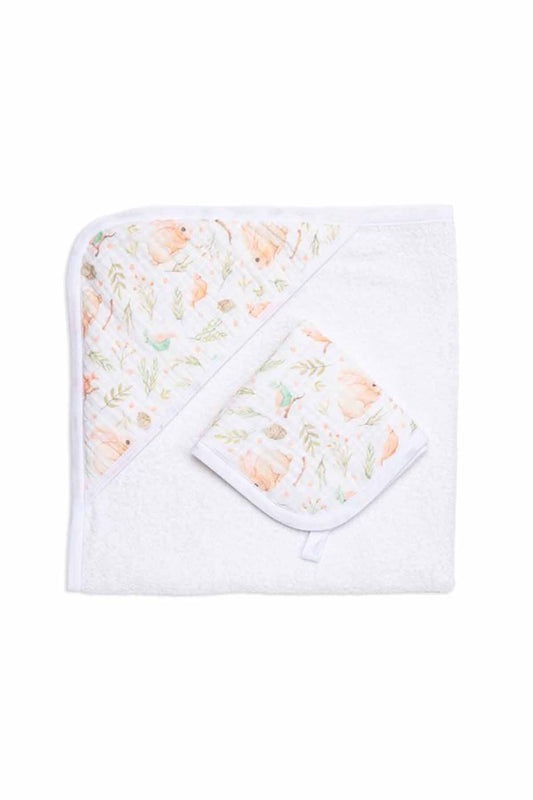Funna Baby Müslin Havlu Seti Garden 75x75/30x30cm