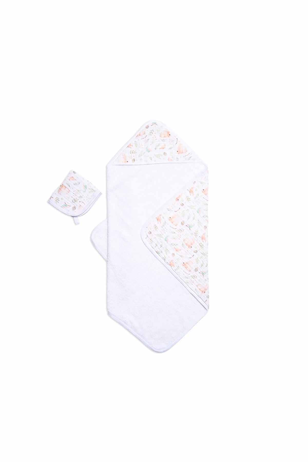 Funnababy Muslin Havlu Seti - Garden - 75x75/30x30