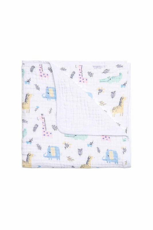 Funna Baby Müslin Tek Battaniye 4 Kat Safari 120x120cm
