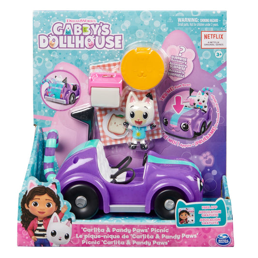Gabby's Dollhouse Carlita ve Panda Paws Piknik Seti