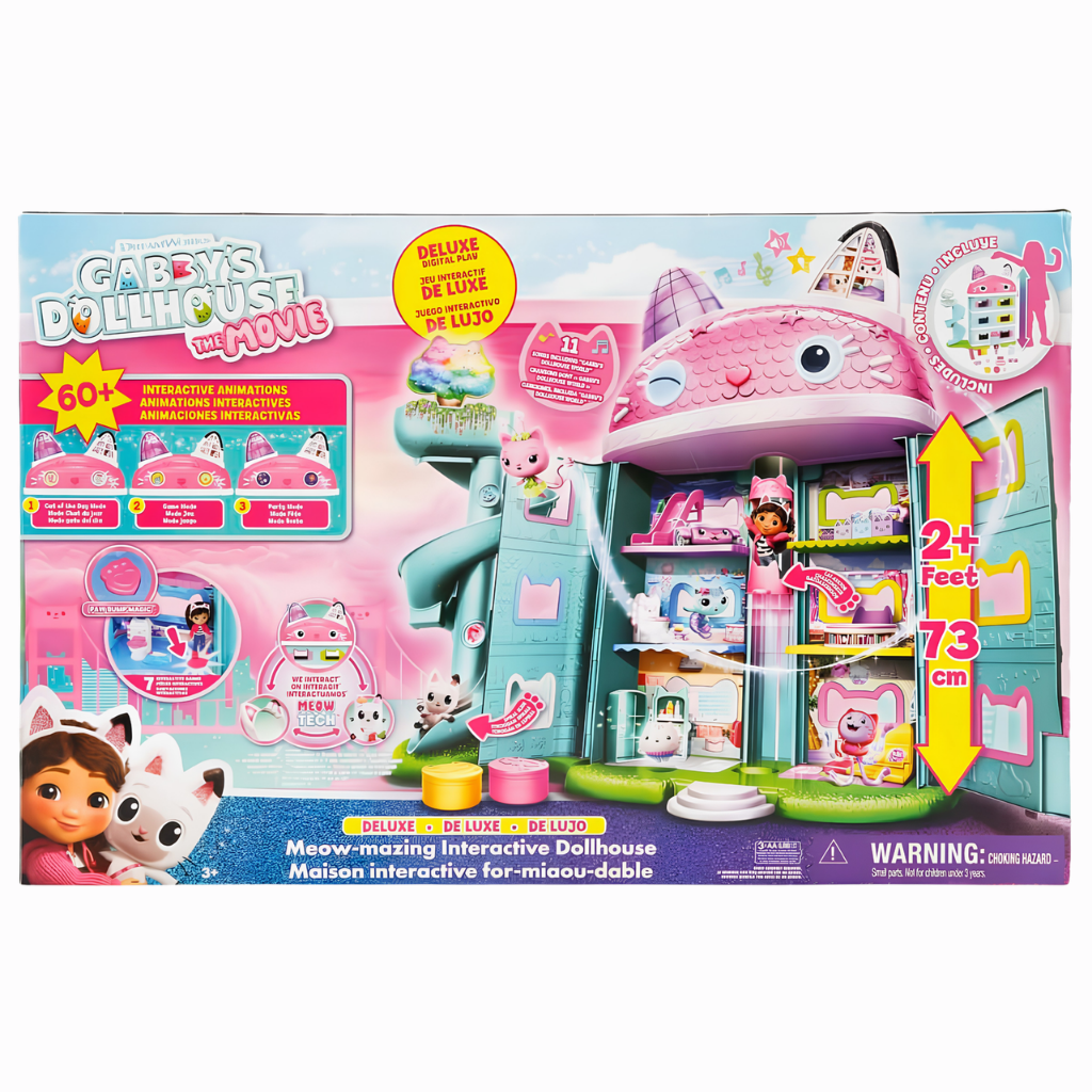 Gabbys Dollhouse Sesli ve Işıklı İnteraktif Oyun Evi 73cm