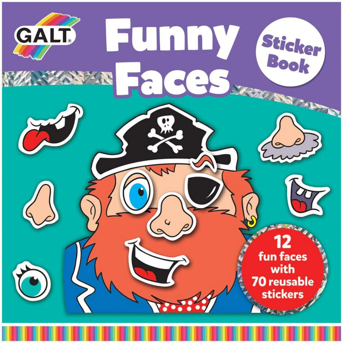 Galt Funny Faces Sticker Book 3 Yaş+